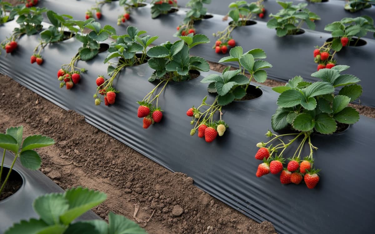 Quality SRJ Polymers Mulching Paper in Agricultural Field